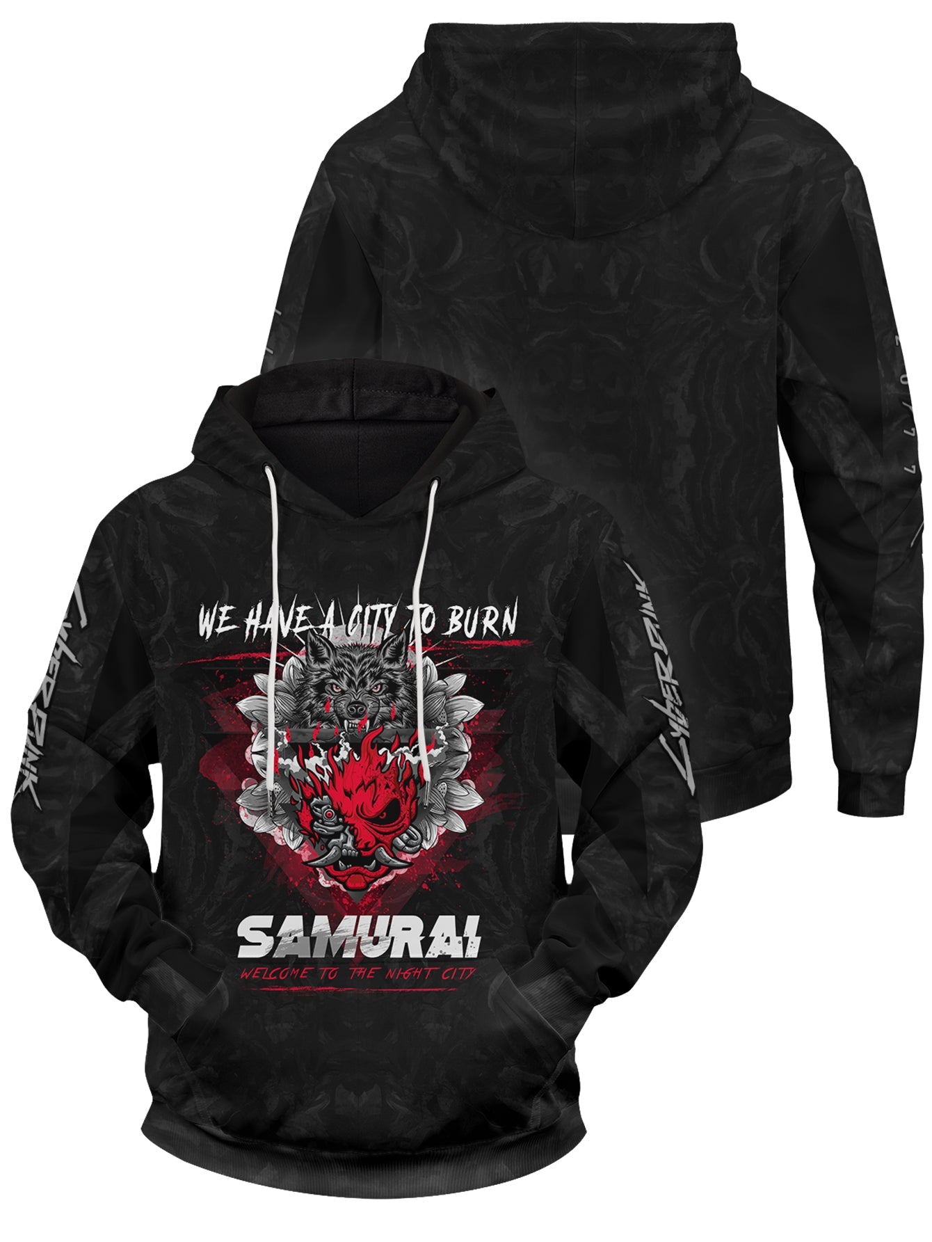 Cyber Samurai Unisex Pullover Hoodie 1