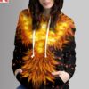 Dark Phoenix Flame Unisex Pullover Hoodie 2