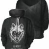 Dire Wolf Ghost Unisex Pullover Hoodie 1