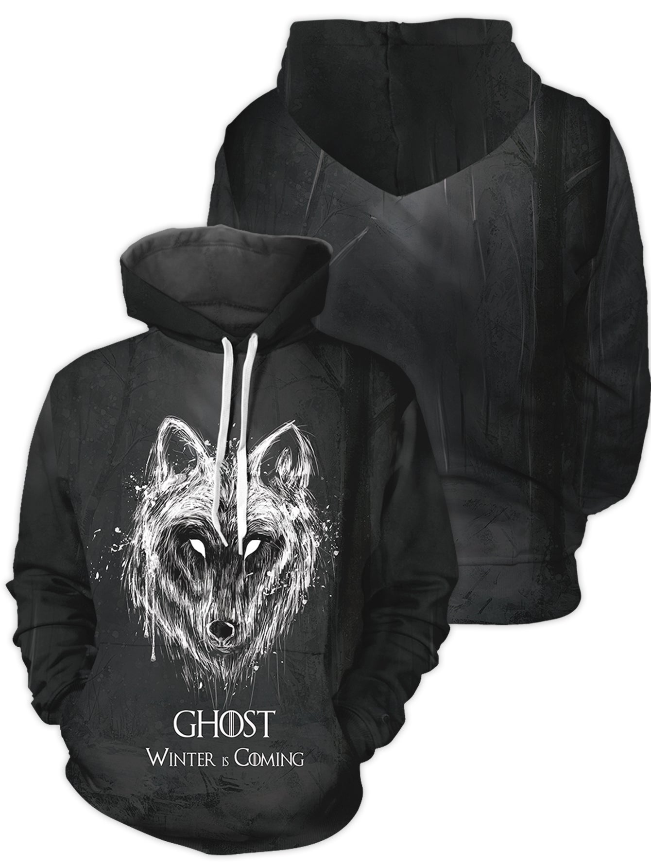Dire Wolf Ghost Unisex Pullover Hoodie 1
