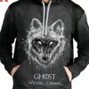 Dire Wolf Ghost Unisex Pullover Hoodie 2