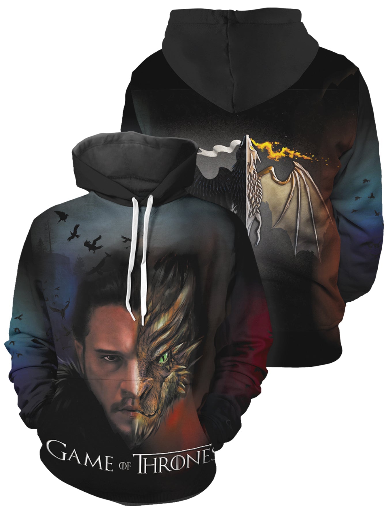 Dragon Crow Unisex Pullover Hoodie 1