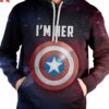 His Her Captain America Shield Couple Unisex Pullover Hoodie 2