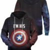 His Her Captain America Shield Couple Unisex Pullover Hoodie 6