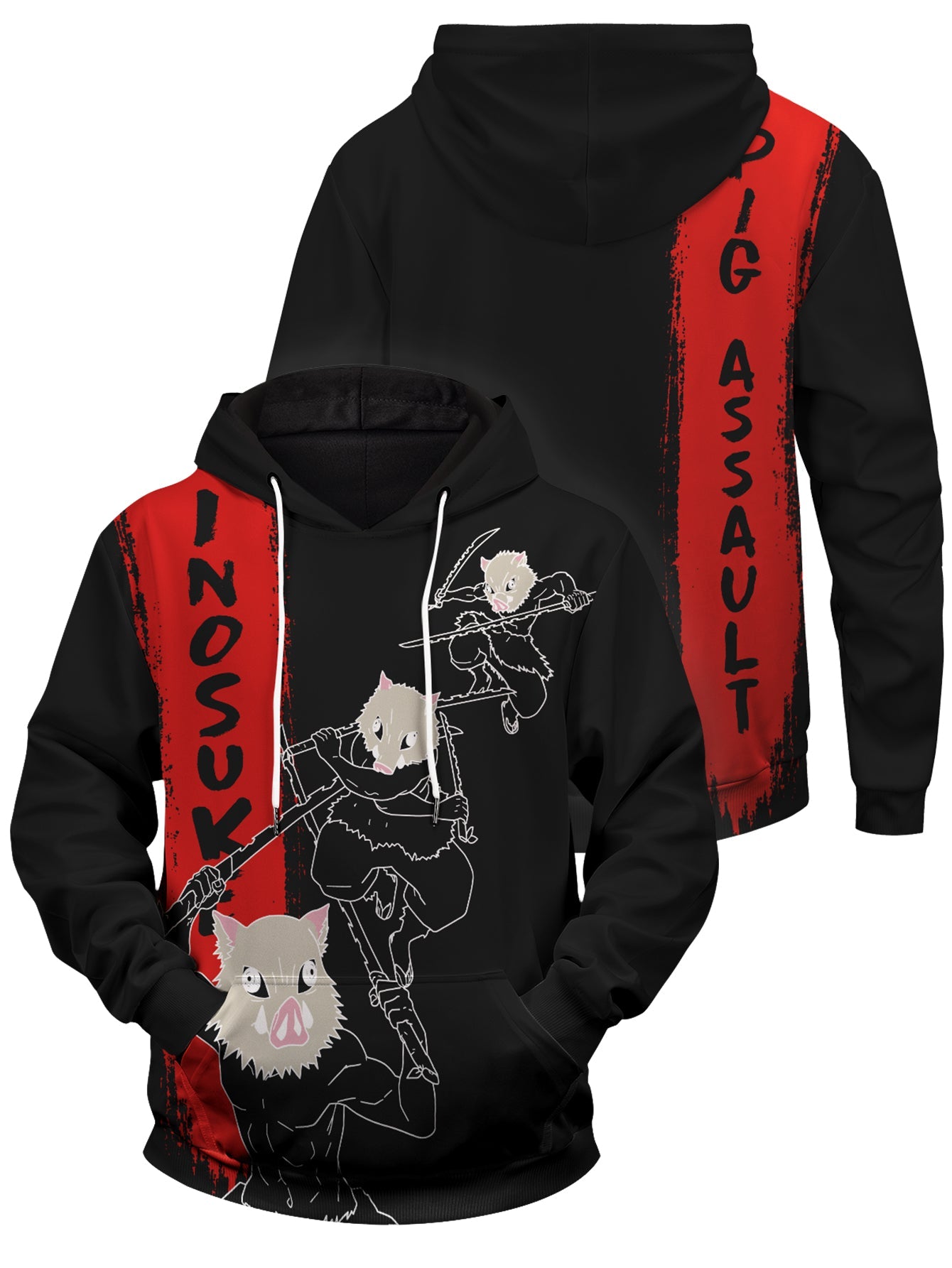 Inosuke Hashibira Semblance Unisex Pullover Hoodie 1