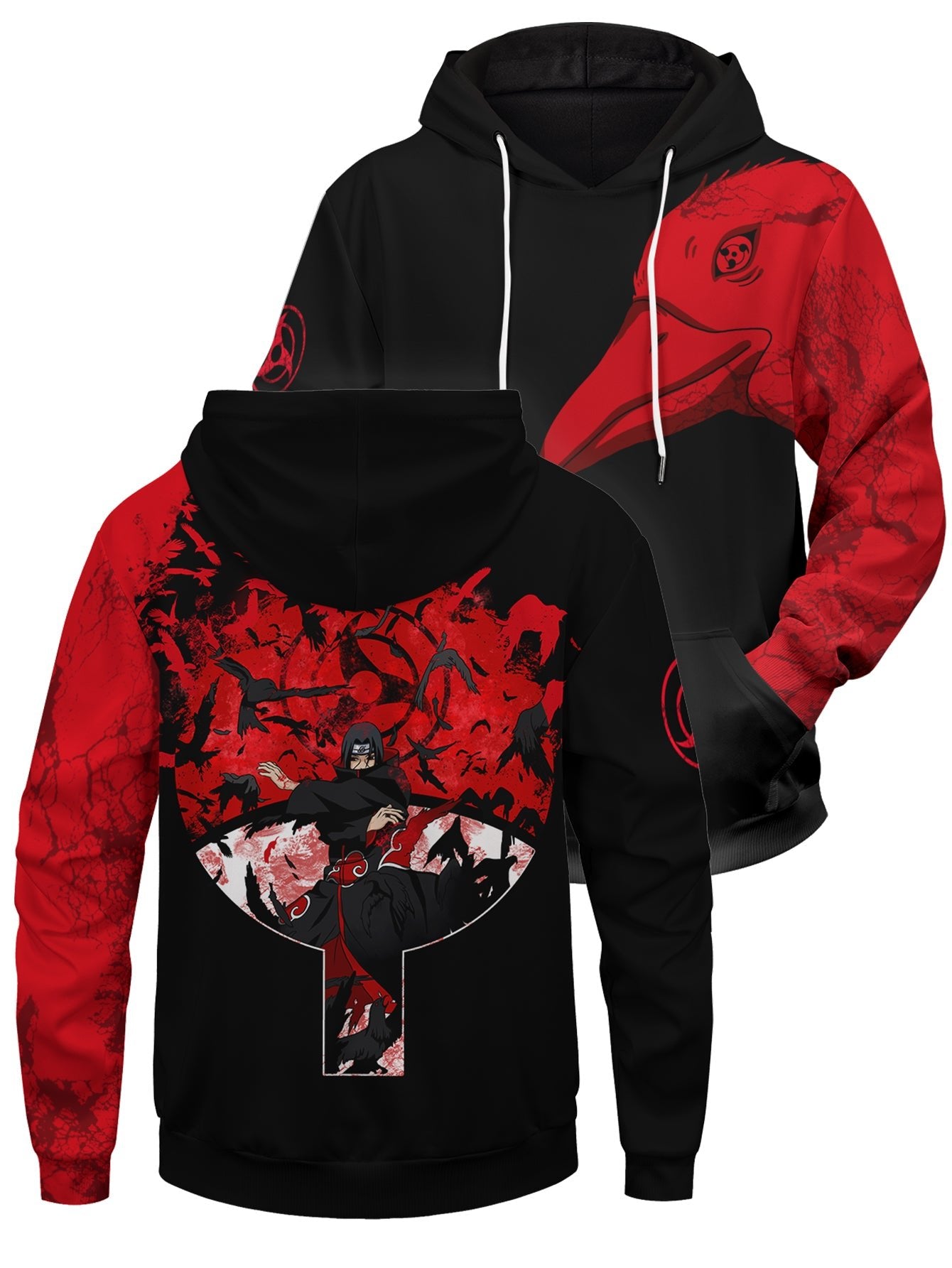 Itachi Summoning Crow Unisex Pullover Hoodie 1
