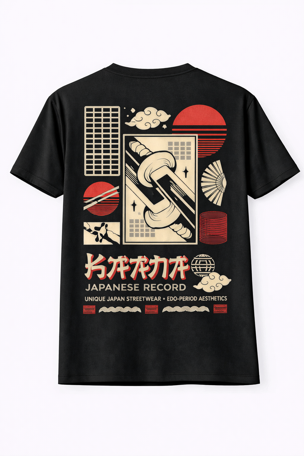 Katana Spirit Japanese Record T Shirt 1