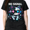 No Signal Cyber Cat T Shirt 4